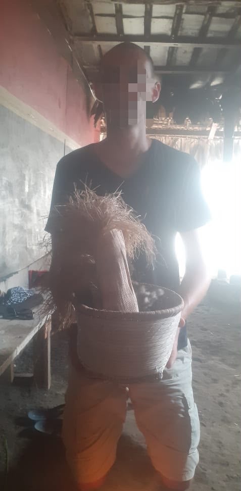 Traditional initiation ritual at the village